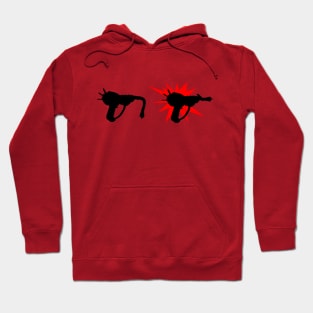 Zombie Pack-a-Punched Ray Gun on Hot Pink Hoodie